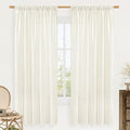 Natural Cream Linen Curtains for Living Room 72 Inch Length 2 Panels | Light by LAMIT