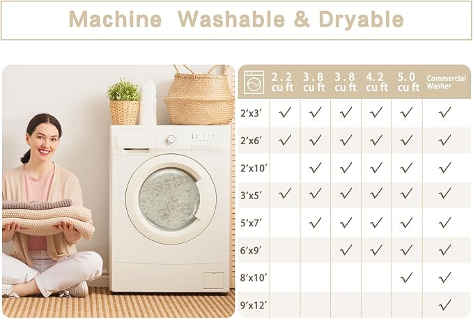 Small Washable Rugs 2x3 Entryway Area Rugs - Image 9