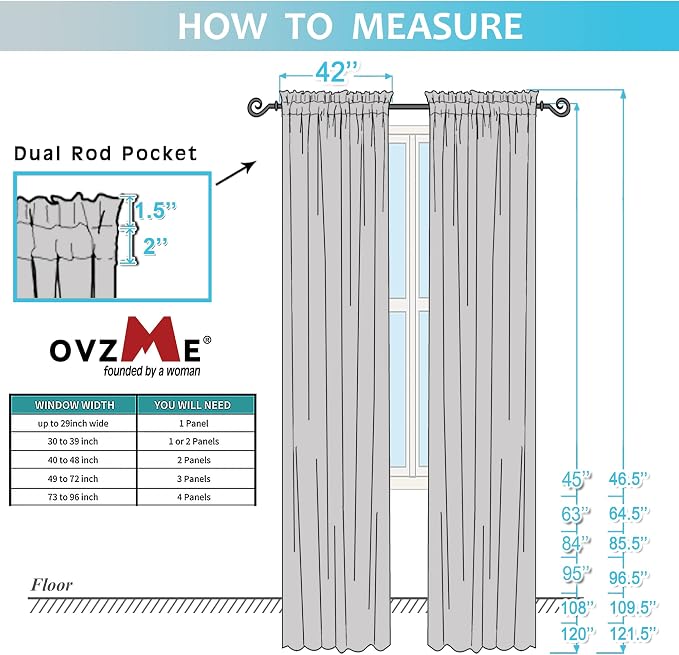 Sheer White Curtains 108" Inch Length 2 Panels Set, Light Filtering Soft Rod - Image 9