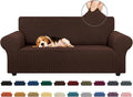 Stretch Loveseat Couch Cover, 2 Cushion Couch Slipcover, Chocolate | 1-Piece by KEKUOU