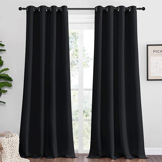 NICETOWN Patio Blackout Curtain Shades, 2 Panels, 55 inches x 94 inches by NICETOWN