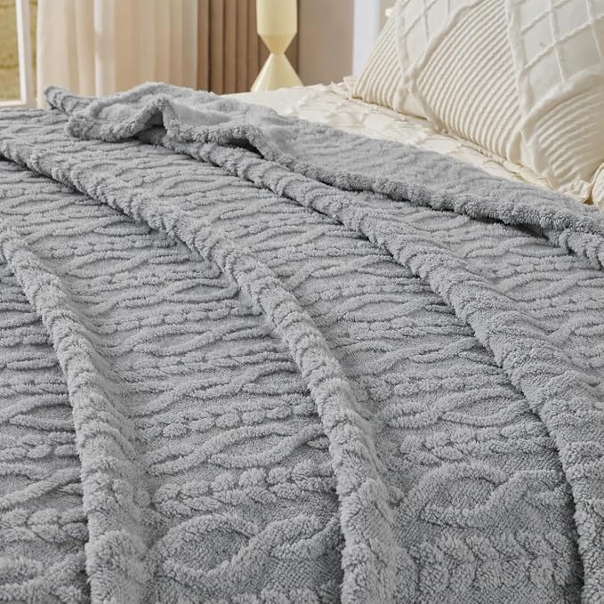 Grey Throw Blanket - Image 3
