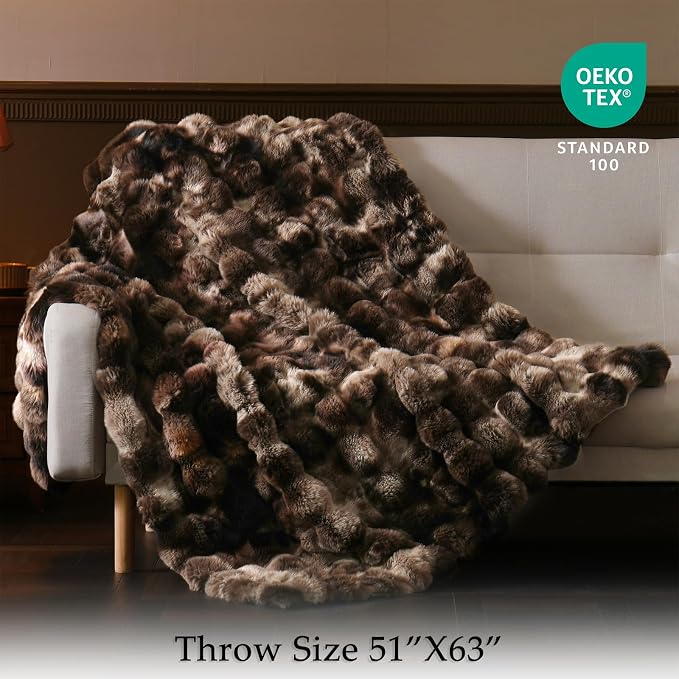 BENVWE Fluffy Faux Fur Throw Blanket - Image 2