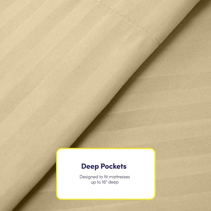 King Size Bed Sheets - 6 Piece 1500 Supreme Collection Fine Brushed Microfiber Deep Pocket King Sheet Set Bedding - 2 Extra Pillow Cases, Great Value, King, Dobby Sage