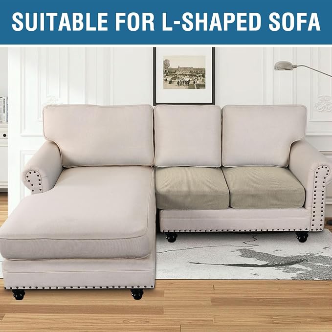 H.VERSAILTEX Super Stretch Individual Seat Cushion Covers Sofa Covers Couch - Image 9
