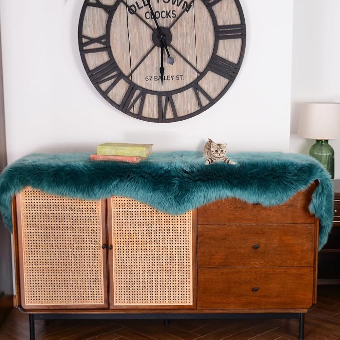 IRIWOOL Premium Genuine Fur Sheepskin Rug Real Australia Sheepskin Natural - Image 2