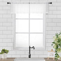Chyhomenyc White Sheer Valance for Windows, 2 Pack | Light Filtering Voile Soft by Chyhomenyc