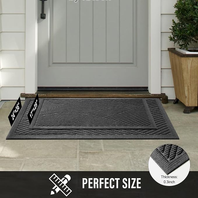 Sturdy Front Door Mat, Absorbent Muddy Dirt Resist Welcome Door Mats Outdoor - Image 7