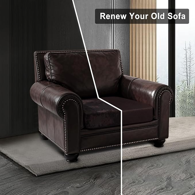 ANARACHON Leather Look Couch Cushion Covers Sofa Seat Slipcovers Sets Couches - Image 6