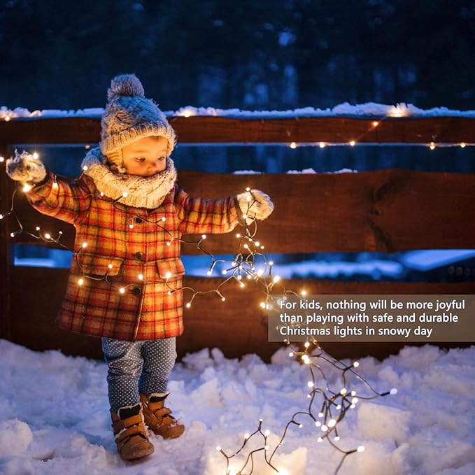 Connectable 300LED 99Ft 13Modes Christmas String Lights Outdoor Indoor | Extendable Green Wire Warm White Christmas Tree Lights with Timer | Twinkle Fairy Light Plug in for Xmas Tree(Warm White)