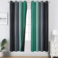 Black and Green Ombre Blackout Curtains 72 Inches Long | Gradient Color Curtains by ESTELARTEXTILER