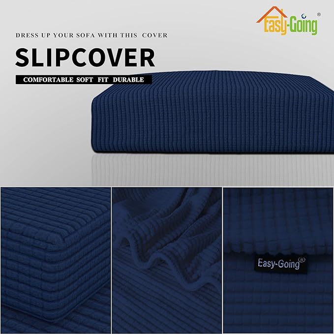 Easy-Going Stretch 1 Piece Loveseat Couch Cushion Cover - Image 3