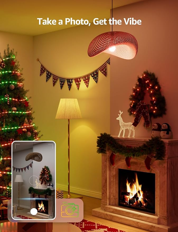 Lepro B1 AI Smart Light Bulbs - RGBWW Color Changing LED Bulb Works with Alexa & Google Assistant, AI Voice Control, Music Sync, A19 E26 Base, 8.5W 800Lumen, 2.4GHz WiFi & Bluetooth, 1 Pack（NO Remote