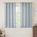 Haze Blue Linen Curtains 54 Inch Length by LAMIT