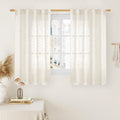 45 Inch Short Window Linen Curtains, Light Filtering Panels | Light Filtering by LAMIT