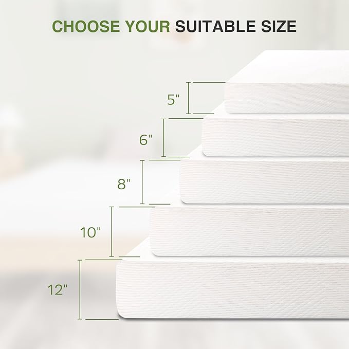 Twin Mattress in a Box, 6 inch Mattresses for Kids Bed Single Size Daybed Individual Bunk, Memory Foam Medium Firm