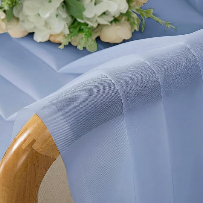 Sheer Curtains 63 Inch Length 2 Panels Set - Image 4