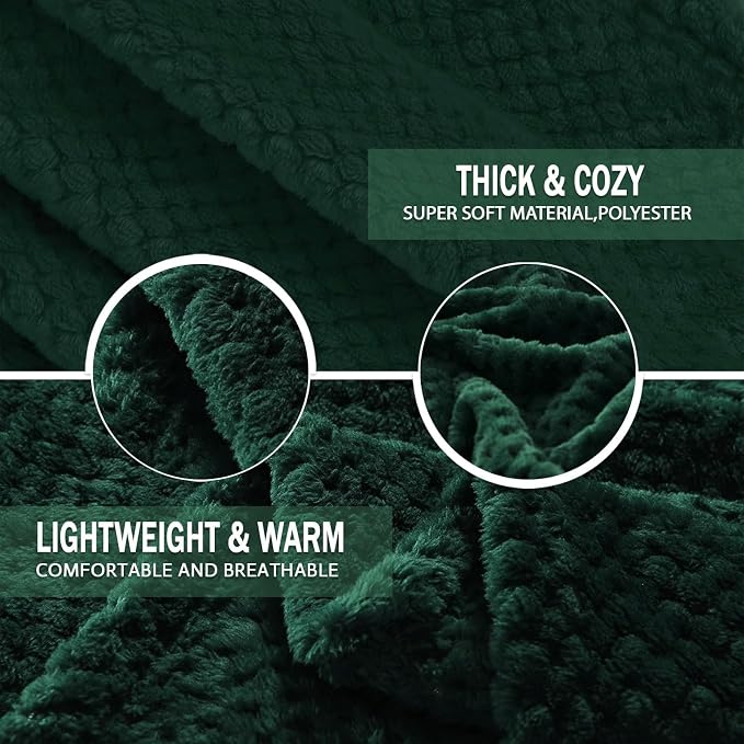 Exclusivo Mezcla Soft Waffle Fleece Bed Blanket Twin XL Size, Cozy Fluffy Design - Image 7