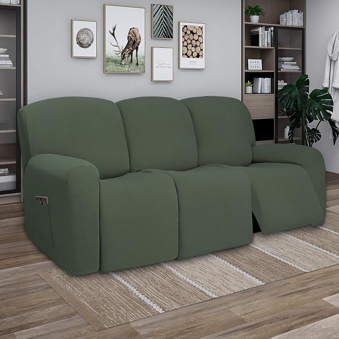 PureFit Super Stretch 3 Seats Recliner Sofa Couch Cover - Image 2
