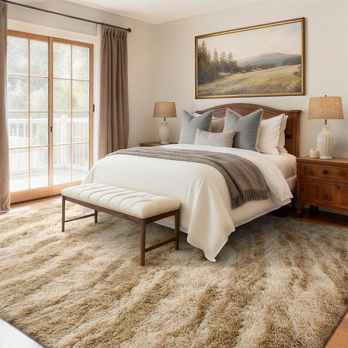 7x10 Ft Extra Large Shag Rugs for Living Room, Ultra Soft Fluffy Furry Area - Image 3