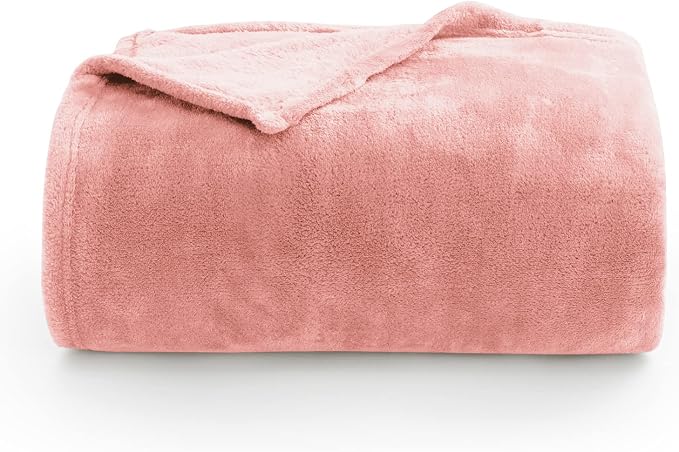BEDELITE Fleece Blanket Soft Plush Twin Size Blanket Pink 60"x80" | Ultra Soft - Image 9