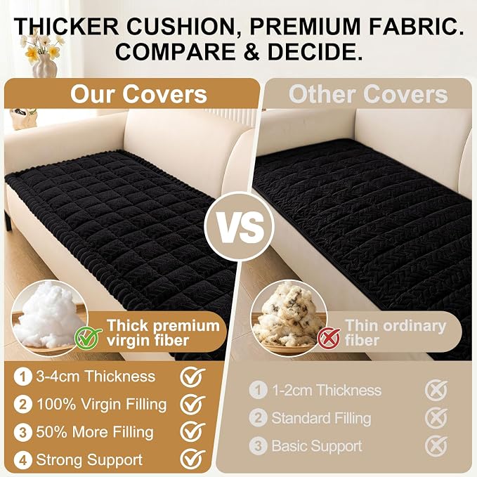 Smiry Couch Cover for Dogs, Non Slip Fuzzy Pet Sofa Covers Washable | Sofa - Image 5