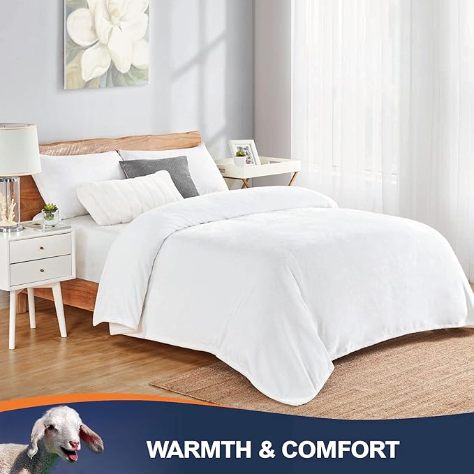 Walensee Fleece Blanket Plush Throw Fuzzy Lightweight (King Size 108x90 White) Super Soft Microfiber Flannel Blankets for Couch, Bed, Sofa Ultra Luxurious Warm and Cozy for All Seasons