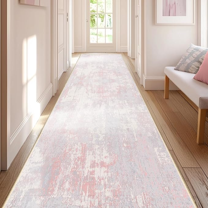 RELEANY Washable Runner 2'x10' Abstract Area Rug by RELEANY
