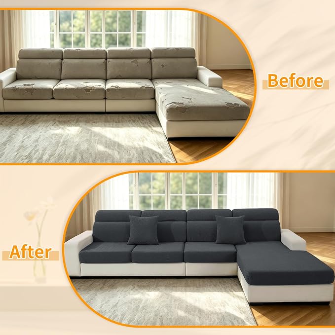 XINEAGE Couch Cushion Covers Seat Cushion Cover Thick Stretch Sofa Slipcovers 3 - Image 7