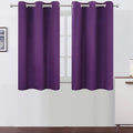 Purple Blackout Curtains 34 x 54 Inch Length/Set of 2 Curtain Panels/Thermal by Lemomo