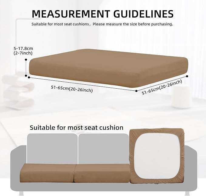 8Pcs Outdoor Cushion Covers, Elastic Patio Cushion Covers | Washable, - Image 2