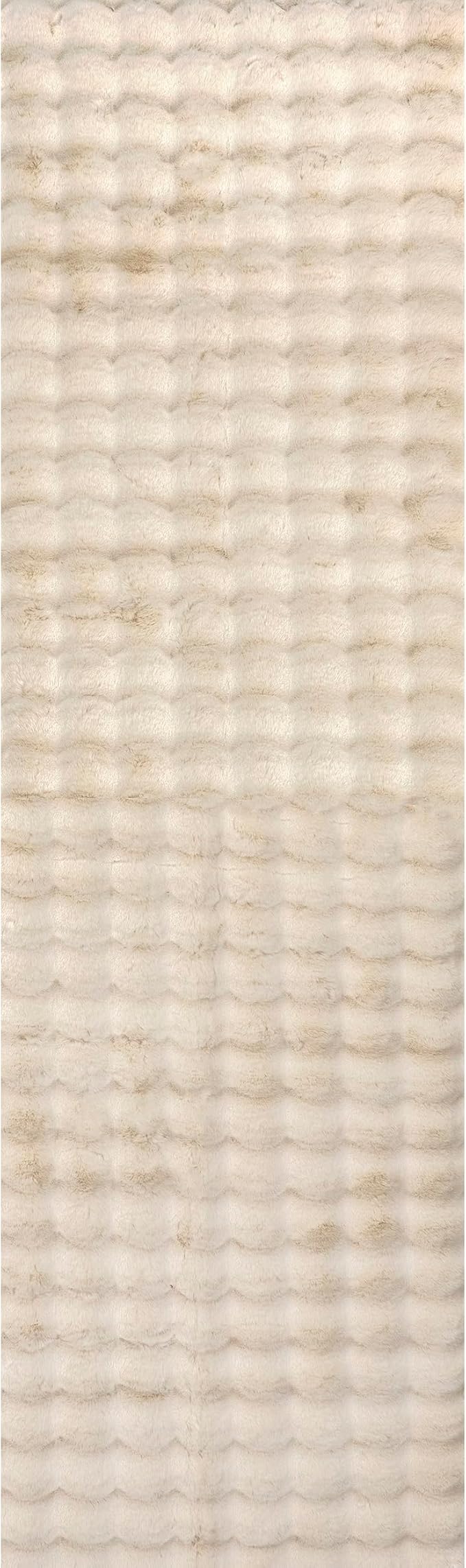 nuLOOM Jeni Beige Checkered Washable Runner Rug - Image 5