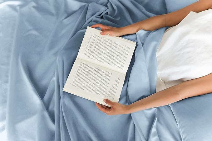 King 6 Piece Sheet Set - Comfy Breathable & Cooling - Ultra-Soft Hotel Luxury Bedding Set with 8-16 Inch Deep Pockets - 1 Flat & 1 Fitted Sheet & 4 Pillowcases - Wrinkle Free & Easy Care - Baby Blue
