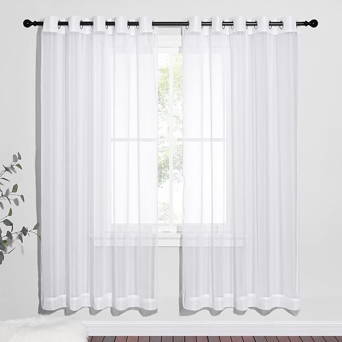 NICETOWN Sheer Window Curtains for Bedroom, Grommet Airy and Breathable Soft by NICETOWN