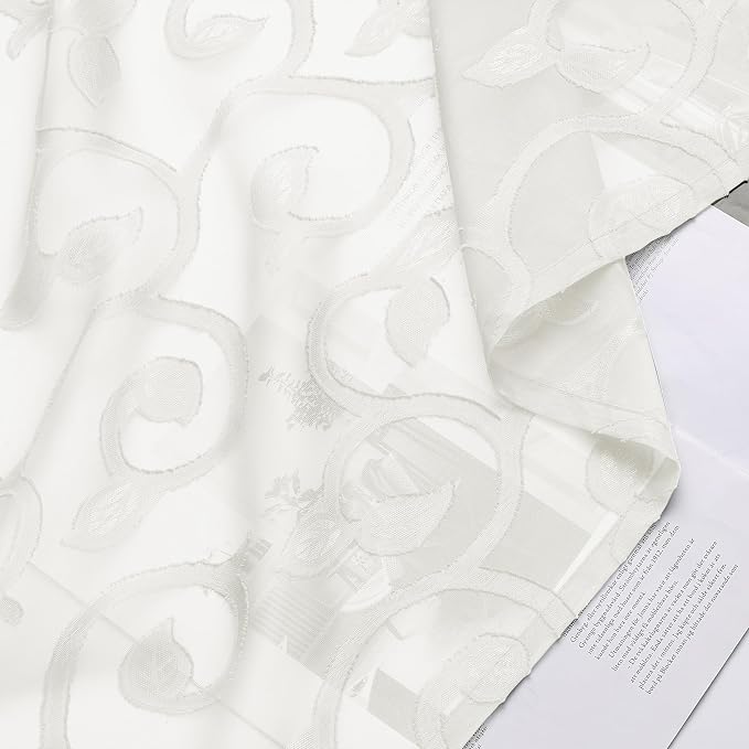 Furman Ivory Sheer Curtains 90 inches Long - Image 7