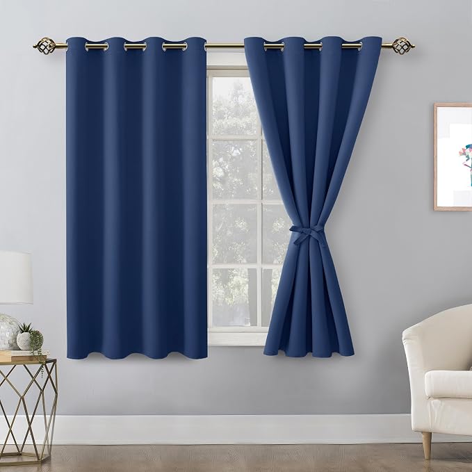 Blackout Curtains for Bedroom, 52 x 54 Inches Long, 2 Panels | Thermal - Image 8