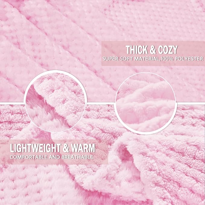 Exclusivo Mezcla Large Waffle Fleece Throw Blanket - Image 6