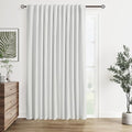100% Blackout Extra Wide 100 Inch Linen Patio Silding Door Curtains 84 Inches by Guken