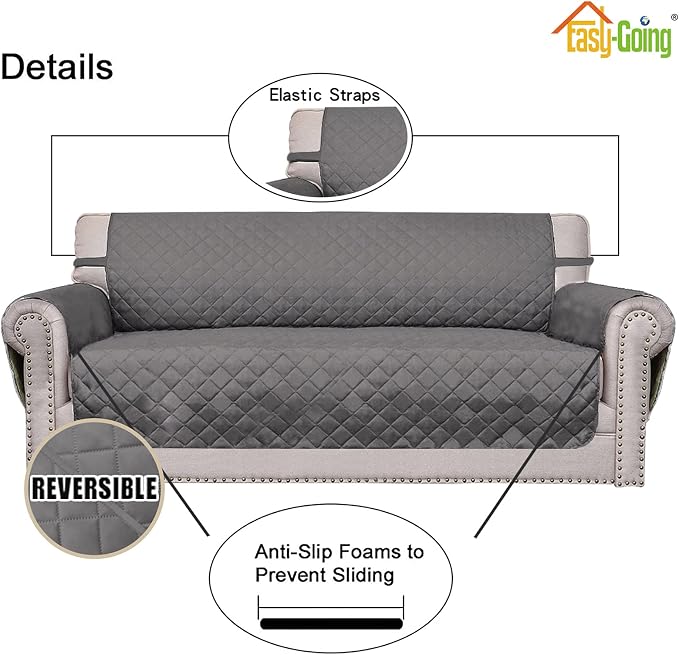 Easy-Going Reversible Couch Cover, Oversized Chair, Water Resistant Furniture - Image 3