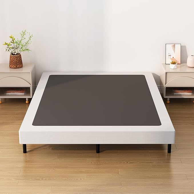 Box Spring for Queen Bed Bed Base 6 Inch, Low Profile Metal Queen Box Spring with Fabric Cover, 3000 Lbs Max Weight Capacity Mattress Foundation, Noise-Free, Easy Assembly