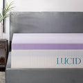 LUCID 3 Inch Lavender Infused Memory Foam Mattress Topper, Twin Size – Ventilated Design – Pressure Relieving Bed Topper - Mattress Pad – CertiPur Certified