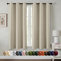MIULEE Blackout Curtains for Bedroom 2 Panels 40 x 63 Inch Long Sand | Thermal by MIULEE