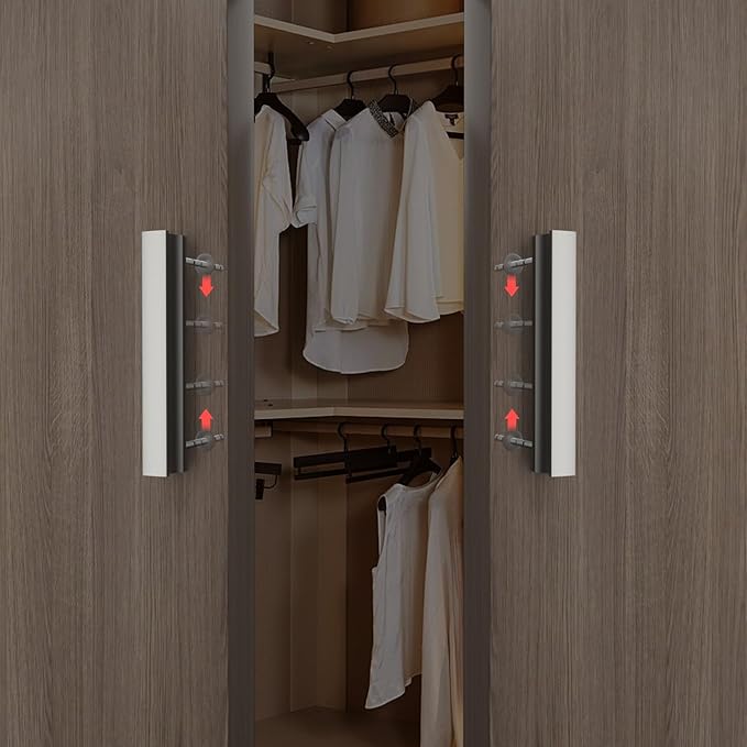 homdiy 5 Pack Adjustable Brushed Nickel Cabinet Pulls 2" to 8.8" (51-224mm) Adjustable Hole Distance Drawer Pulls