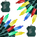Christmas Lights - Battery Operated String Lights 50 LED String Lights Mini Lights with Auto-Timer and 8 Lighting Modes for Christmas Wreath Party Wedding Garden Home Decoration, Multicolor 2Pack