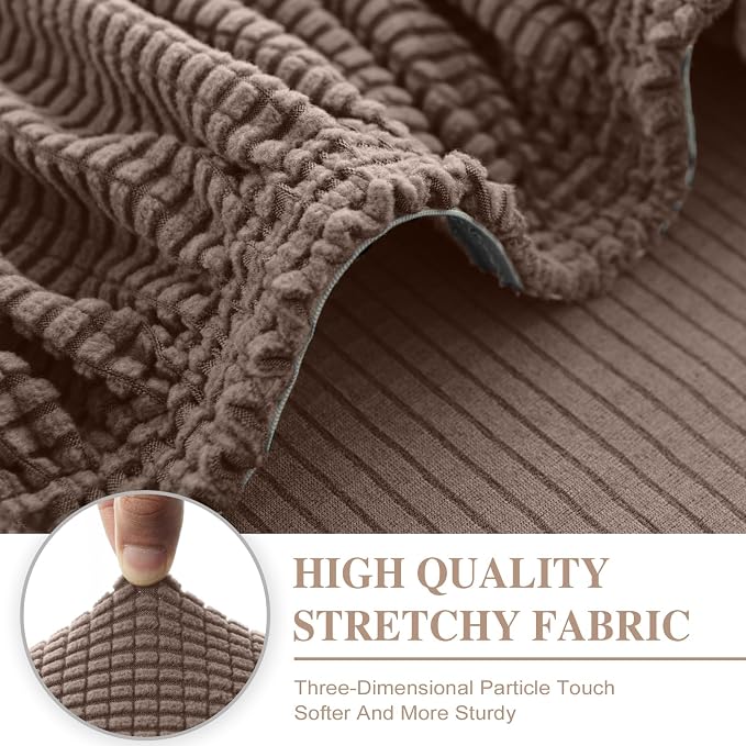 LA MEACK Couch Cushion Covers for Sectional Sofa L Shape Washable Separate Seat - Image 4
