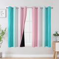 Pink and Teal Ombre Blackout Curtains by ESTELARTEXTILER