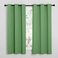 NICETOWN Froest Green Blackout Curtains 48 inches Length for Laundry Room, 2 Panels, 42" Wide, Thermal Insulated Decoration Drapes for Short Window