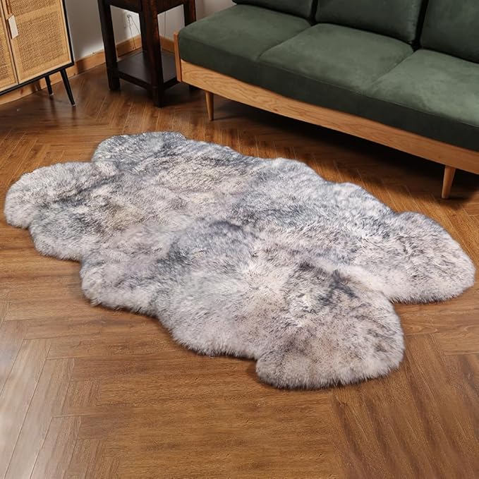 IRIWOOL Premium Genuine Fur Sheepskin Rug Real Australia Sheepskin Natural by IRIWOOL