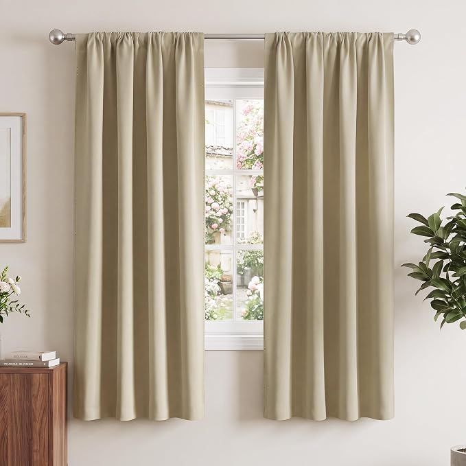 NICETOWN Window Treatment Thermal Insulated Rod Pocket Room Darkening by NICETOWN