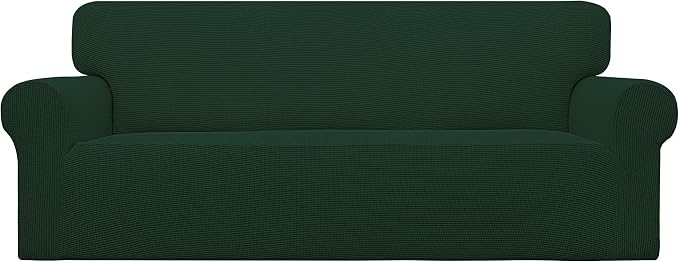 Easy-Going Stretch Oversized Sofa Couch Slipcover Washable Dark Green | 1-Piece by Easy-Going